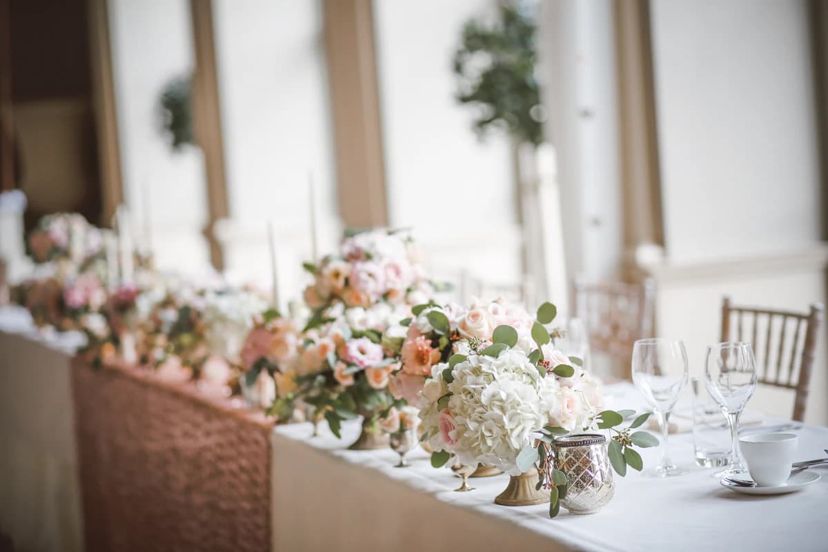 Centro de mesa con flores